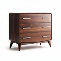 Cómoda de madera de nogal con tres cajones dimensiones 80 x 40 x 75cm