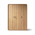 Armario de madera de 3 puertas en color natural 180 x 120 x 50cm