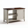 Mueble de cocina con puertas y estantes de madera y metal 120 x 60 x 75cm