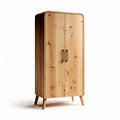 Armario de madera natural 80 x 40 x 180cm para almacenamiento en interiores