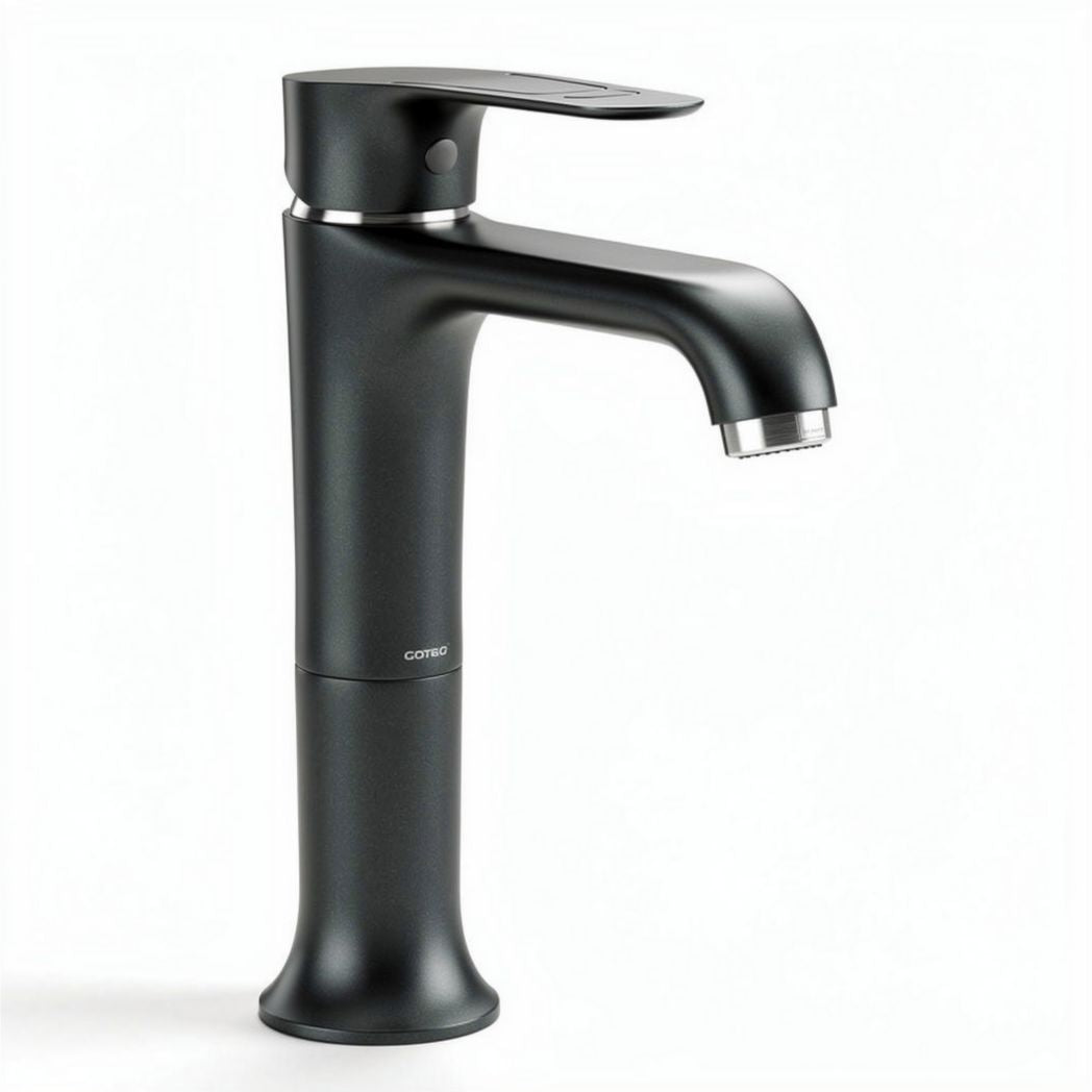 Grifo de cocina monomando en color negro mate altura 25 cm